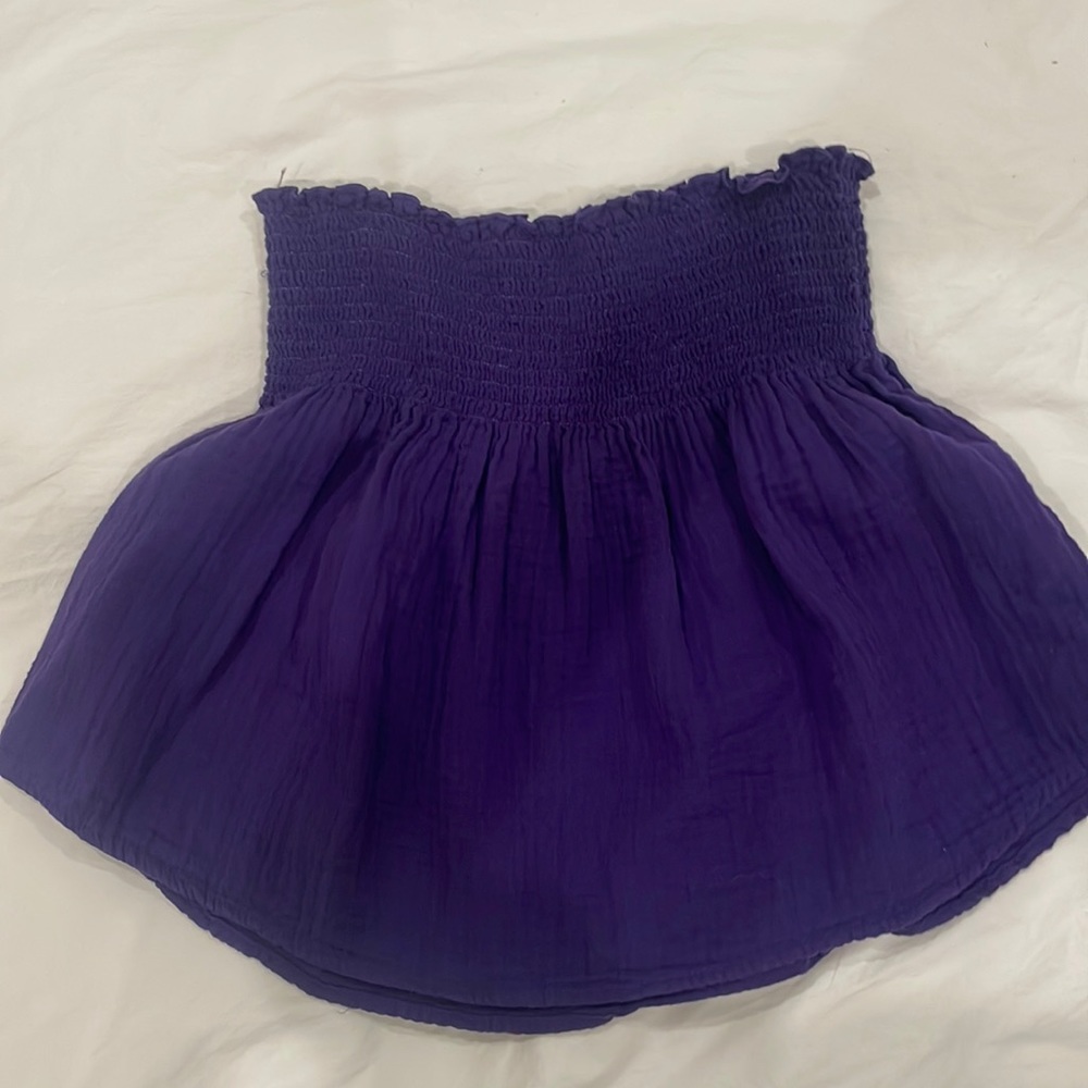 STARK X WOMEN'S POPLIN ELASTIC SHIRRING MINI SKIRT SIZE XS